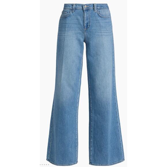 L’AGENCE Alicent High Rise Wide‎ Leg Jeans Havana Blue Wash Size 30 Made In USA - Picture 6 of 16